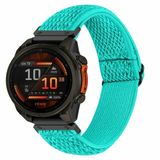 By Qubix - Elastische Solo Loop nylon bandje - Mintgroen - 20mm Quickfit - Geschikt voor Garmin Instinct E - 40mm