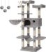 Vasagle Poteau griffoir pour grands chats - Bois - Gris clair - 164 cm