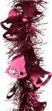 Arte R lametta kerstslingers - 3x - donkerrood - folie - 200 x 12 cm