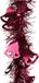 Arte R lametta kerstslingers - 3x - donkerrood - folie - 200 x 12 cm