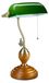 OEM Bureau lamp met trekker schakelaar, verstelbare kap, houten voet, E27 fitting, groen