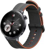 kwmobile horlogebandje geschikt voor OnePlus Watch 3 / 2 / 2R / Oppo Watch X2 polsband - Smartwatch bandje van TPU - Activity tracker horloge band in zwart / oranje