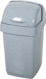 Addis Afvalbak 'Nox' - 100% Gerecycled - Roll Top Prullenbak - 10 liter - Licht Grijs