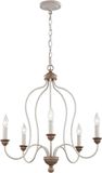 Feiss LED Kroonluchter | 5X E14 Max 40W | Dimbaar | Chalk Washed/Beachwood