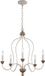 Feiss LED Kroonluchter | 5X E14 Max 40W | Dimbaar | Chalk Washed/Beachwood