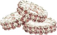 HKM Crystal Manenelastiekjes Lichtroze Set van 20 stuks