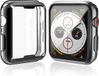 DrPhone TPU Siliconen Case – 360 Graden bescherming – Transparant Zwart - Geschikt Voor Apple Watch SE / 4 / 5 / 6 - 40MM