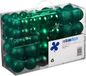 Relaxdays Kerstballen - set van 100 - plastic - donkergroen