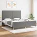 Maison Exclusive - Cadre de lit sans matelas gris foncé 180x200 cm tissu