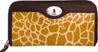 Fossil Portefeuille femme Key-per Zip Clutch Giraffe Marron