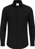 Vercate Strijkvrij & Kreukvrij Overhemd Antraciet / Donkergrijs Slim Fit Bamboe Katoen Lange Mouw Heren Maat 44/XL