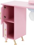 Physa Nageltafel met zuignap - roze en goudkleurig - 3 lades