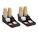 Mind Reader 2COMP7-BLK 7-vaks koffiekop en specerijendispenser, aanrechtorganizer, set van 2, 39,4 cm L x 18,41 cm B x 13,34 cm H, kunststof, zwart