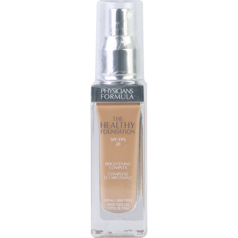 Physicians Formula The Healthy Foundation, Langhoudende, Lichtgewicht, Opbouwbare Vloeibare Foundation met een Satijnen Finish, Kleur MN3
