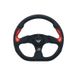 Simoni Racing volant X2 Poly/Cuir 'Formula' 330mm - Noir/Rouge