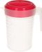 Plasticforte Waterkan met deksel - 1 liter - fuchsia roze/ transparant - kunststof - schenkkan karaf