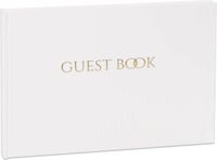 SecaDesign Gastenboek - GUEST BOOK - A4 formaat - wit / goud - receptieboek bruiloft