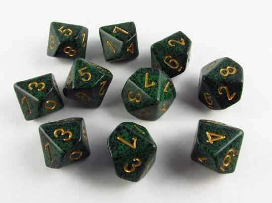 Chessex dobbelstenen set 10 10-zijdig Speckled Golden Recon