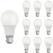 Vito Lighting Lampe LED A60 B22 - 9W (remplace 60W) - 801lm - 4000K - Mat - 10 pièces