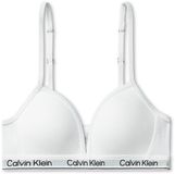 Calvin Klein Underwear Bralette Meisjes Katoen Elastaan Licht Gevoerd Wit 14-16