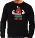 Bellatio Decorations foute kersttrui/sweater heren - Sterkste gnoom - zwart - Kerst kabouter S