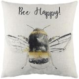 Evans Lichfield Bee Happy Aquarel Veer rijk gevuld kussen