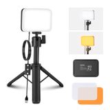 NEEWER Basics BP66 Led-videolichtpaneel, bureaulamp, videoconferentie, tafellampset met standaard voor desktop statiefstandaard/filters voor webcam, computer, laptop, zoom, make-up, selfie streaming