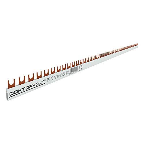 Doktorvolt 1P faserail vork 54-polig 10mm² verzamelrail stroomrail kamrail DV 2091
