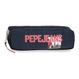 Pepe Jeans Dikran Pennenetui, blauw, 22 x 7 x 3 cm, polyester, Rosa Roja, etui