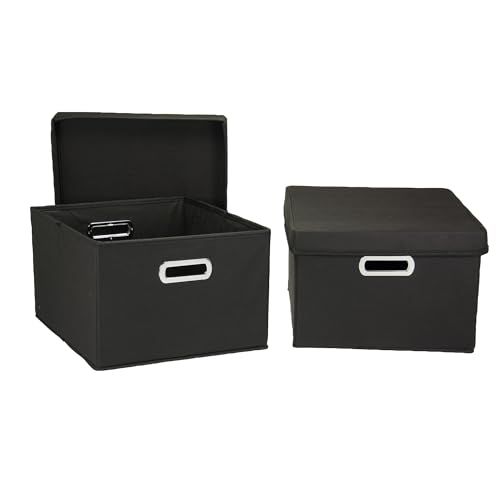 Huishoudelijke Essentials Stof Opbergdozen met Deksels en Handgrepen