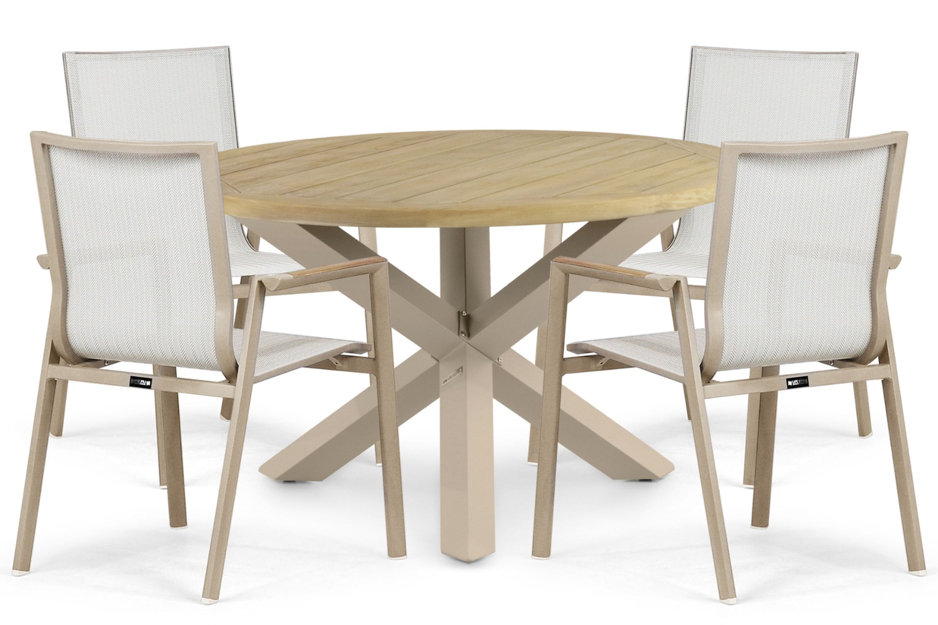 Lifestyle Garden Furniture Lifestyle Lifestyle Fiora/Rockville 120 cm dining tuinset 5-delig
