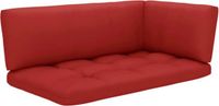 vidaXL Palletkussens 3 st stof rood