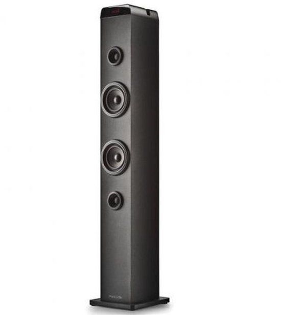 NGS Sky Charm Pro Soundtoren 50 W met Bluetooth 5.4, optisch, USB, AUX-IN, FM-radio, streaming-functie, karaoke-microfooningang, afstandsbediening, zwart