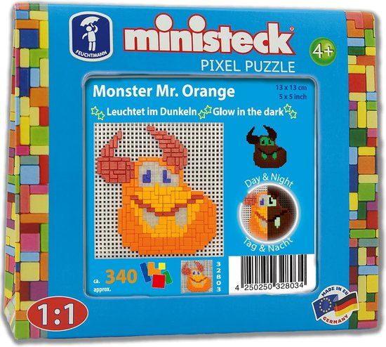 Ministeck GITD Glowmonster Mr. Orange - Travelbox - 340pcs | 4+