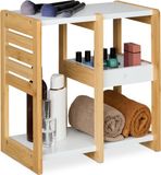 Merkloos Relaxdays badkamerrek - 35x34x20 cm - bamboe - mdf - keukenrek aanrecht