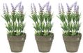 Shoppartners Bellatio Lavendel kunstplant - 4 stuks - lila - 25 cm