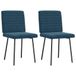 VidaXL Eetkamerstoelen 2 stuks fluweel blauw