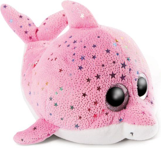 NICI Glubschis Dolfijn Delfina 15 cm - Roze Knuffeldier met Glitterogen