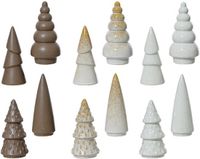 Decoris Kaemingk Boom porselein l7.7b7.7h15.6 cm a12 H kerst Decoris