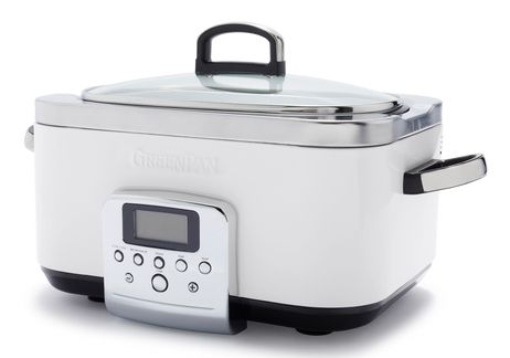 GreenPan Elite Slowcooker Cream 6L - PFAS-vrij - 8 Programma's