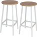 Merkloos / Sans marque Relaxdays Barkruk - set van 2 - zithoogte 65 cm - natuur-wit