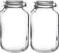Bormioli Rocco Weckpot/inmaakpot - Set van 4x stuks - 4L - glas - met beugelsluiting - luchtdicht - voorraadpot