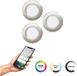 EGLO connect.z Fueva 6-Z Smart Inbouwspot - Badkamer/Buiten - LED - Ø 8.8 cm - Grijs - Instelbaar RGB & wit licht - Dimbaar - Zigbee