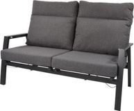Lesli Living Ohio Loungebank - 2-persoons - Antraciet - Aluminium - Verstelbaar