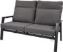 Lesli Living Ohio Loungebank - 2-persoons - Antraciet - Aluminium - Verstelbaar