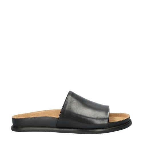 Vagabond Leren Slippers Zwart