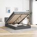Maison Exclusive - Lit plateforme avec matelas et éclairage LED. Gris foncé, 140x190 cm
