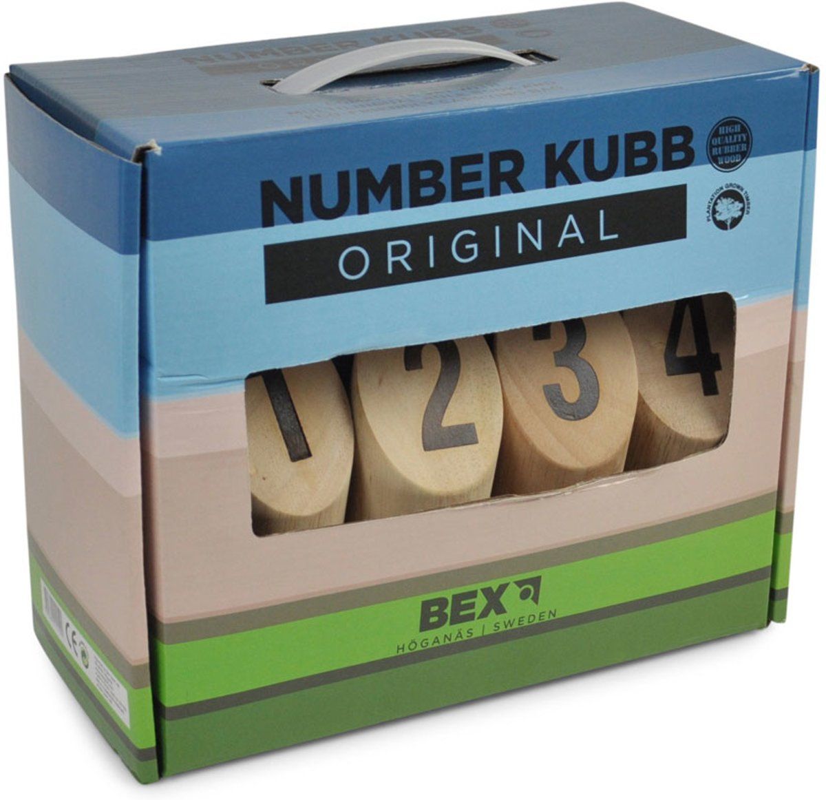 Bex Nummer Kubb Original - Hout - Bruin