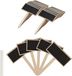 Merkloos / Sans marque Relaxdays GmbH 96x steeketiketten hout - plantenbordjes tuin - plantenlabels - met krijtbordje