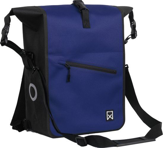 Willex Enkele fietstas en rugtas Combi Waterdicht 27L Blauw